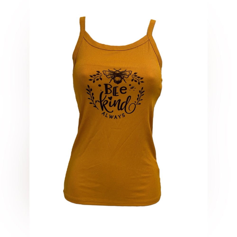 Woman’s Bee kind always scoop neck tank top.
